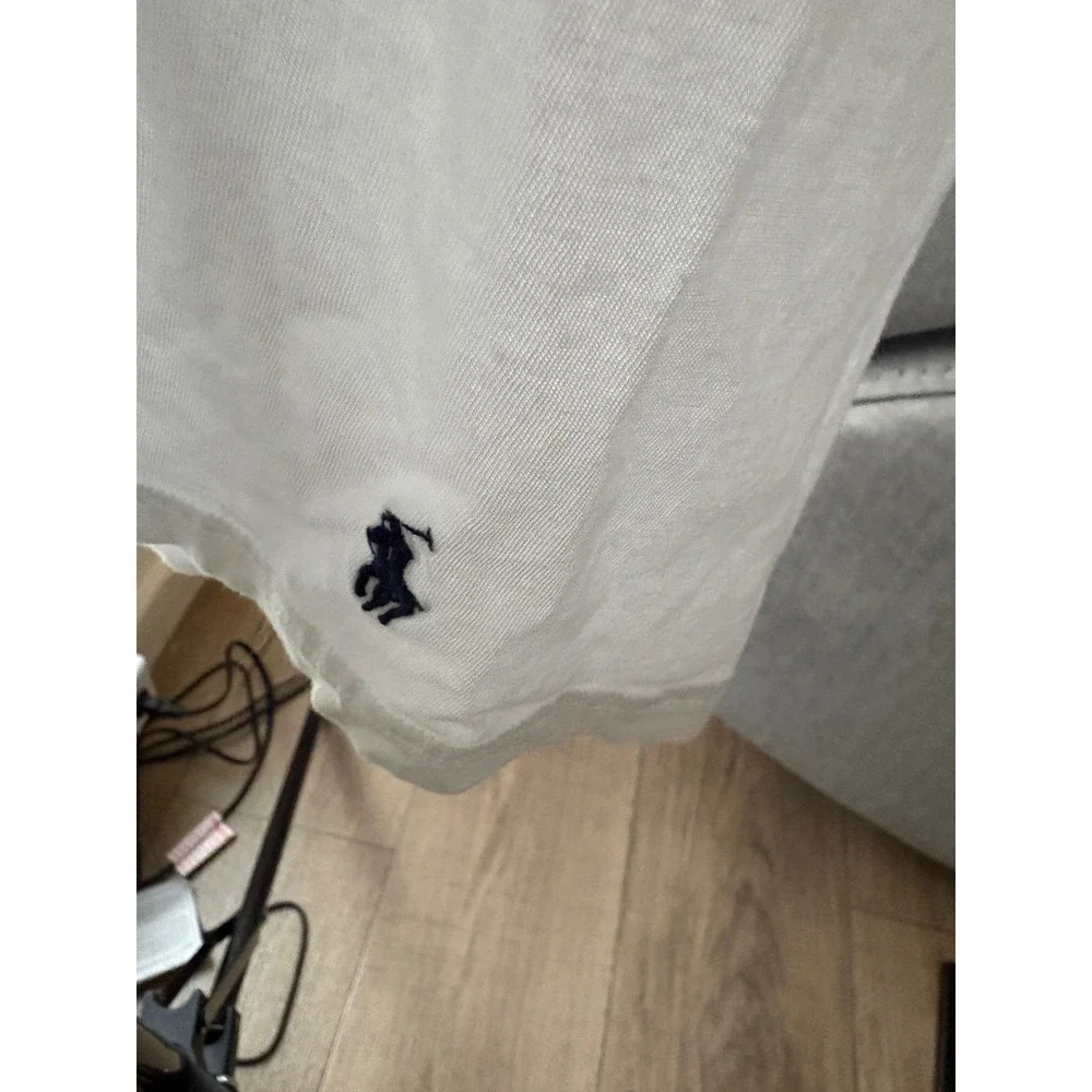Polo Ralph Lauren Mens White Classic Fit Crewneck T-Shirt XL Navy Pony Logo
